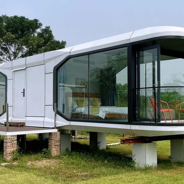 Capsule House E7, 36.8mq-Design Compatto, 2 Letti, Massima Efficienza