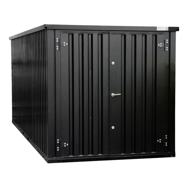 Container Smontabile 6x2m con Porta Frontale - Nero Intenso
