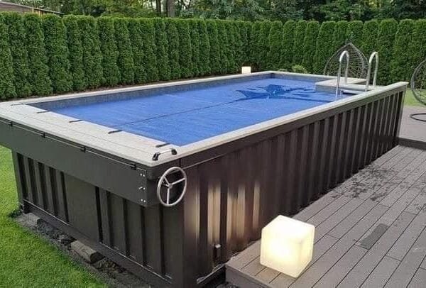 Piscina Container 20' con Piattaforma e Vano Tecnico Integrato
