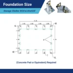 Capannone di Stoccaggio a Doppio Traliccio L30'xL40'xH20' - Robusto e Versatile - immagine 5