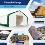 Capannone di Stoccaggio a Doppio Traliccio W20'xL33'xH16' - Protezione Robusta e Versatile - immagine 8