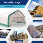 Capannone di Stoccaggio a Traliccio Singolo L20'xL40'xH12' - Protezione Versatile e Resistente - immagine 5