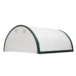 Capannone di Stoccaggio ad Arco con Traliccio Singolo L20'xL42'xH12' - Soluzione Robusta e Spaziosa