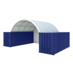 Capannone per Contenitore 20x20 Piedi con Pannello Posteriore Chiuso – Robusto e Versatile - immagine 6