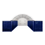 Capannone per Contenitore 20x40 Piedi con Pannello Posteriore Chiuso – Robusto e Spazioso - immagine 4