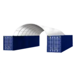 Capannone per Contenitore Marittimo 20'x40' - Soluzione Robusta e Versatile