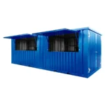 Container Bar Modulare 20 Piedi (6x2m) - Blu Cielo