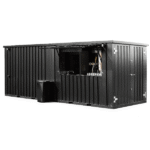 Container Bar Modulare 20 Piedi (6x2m) - Nero Intenso