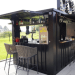 Container Bar Modulare 20 Piedi (6x2m) - Nero Intenso - immagine 2