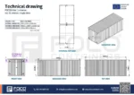 Container Bar Modulare XL 6x2m (20 Piedi) - Antracite - immagine 5