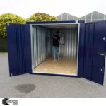 Container Smontabile 2x2m con Pavimento Rialzato - Bicolore Blu/Galvanizzato - immagine 2