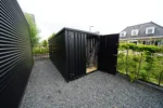 Container Smontabile 6x2m con Porta Frontale - Nero Intenso - immagine 3